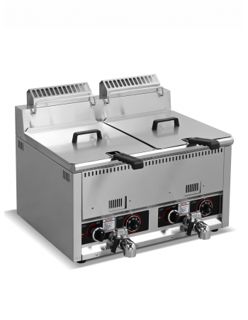Dual Tank 24L LPG Gas Fryer | Commercial Double Deep Fryer for Restaurants & Food Trucks