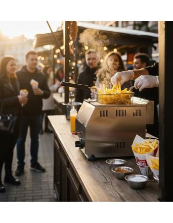 5-Liter Tabletop Propane Gas Fryer with Flame Failure Device – Compact and Reliable for Outdoor Cooking