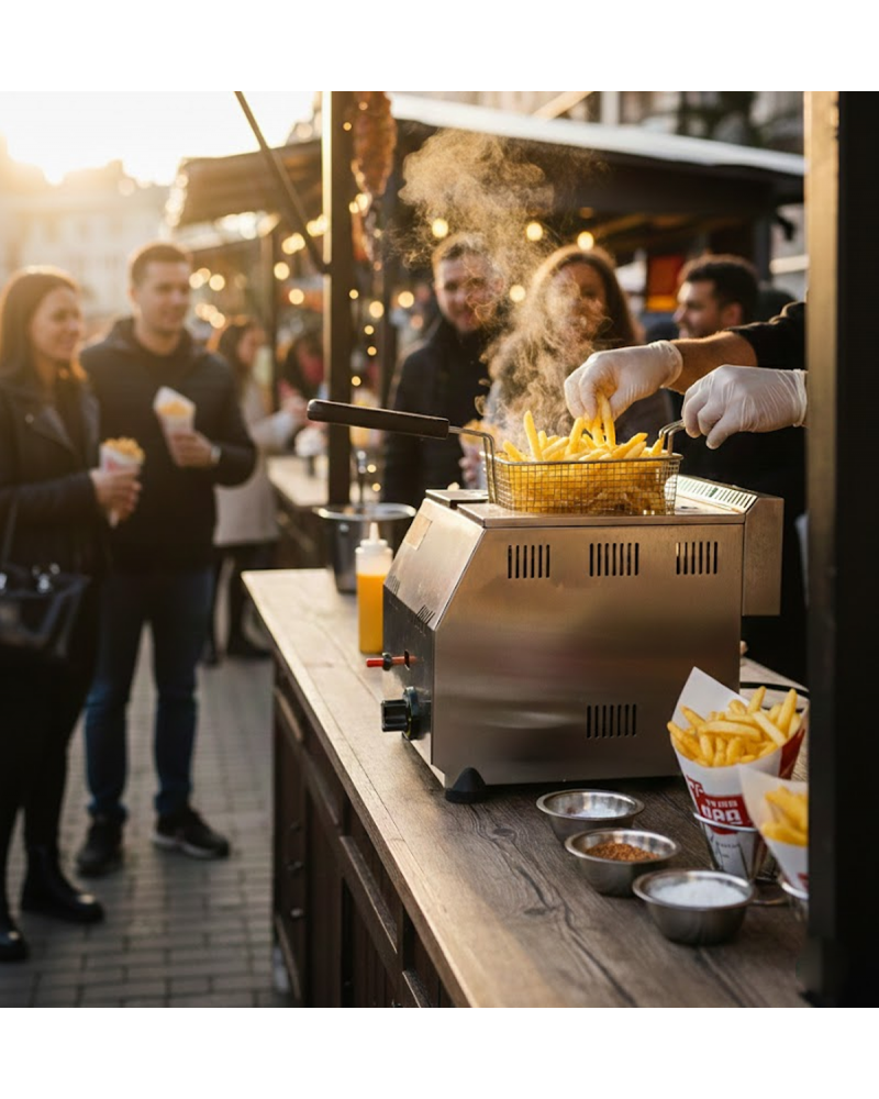 5-Liter Tabletop Propane Gas Fryer with Flame Failure Device – Compact and Reliable for Outdoor Cooking