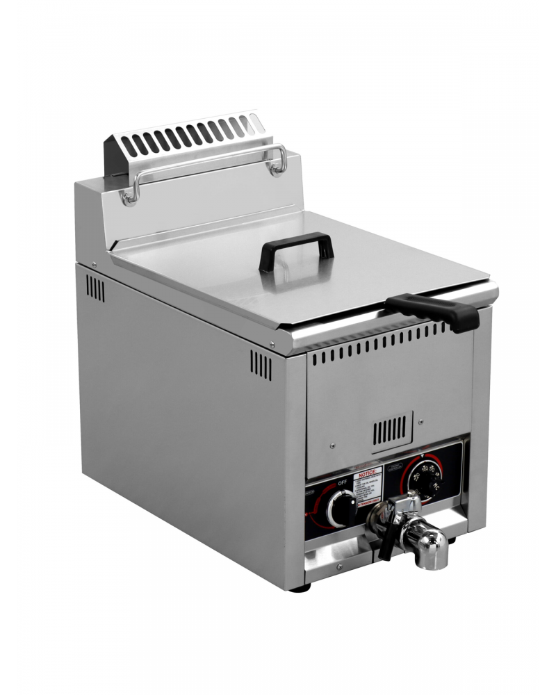 12 litre commercial LPG gas fryer stainless steel single tank deep fryer