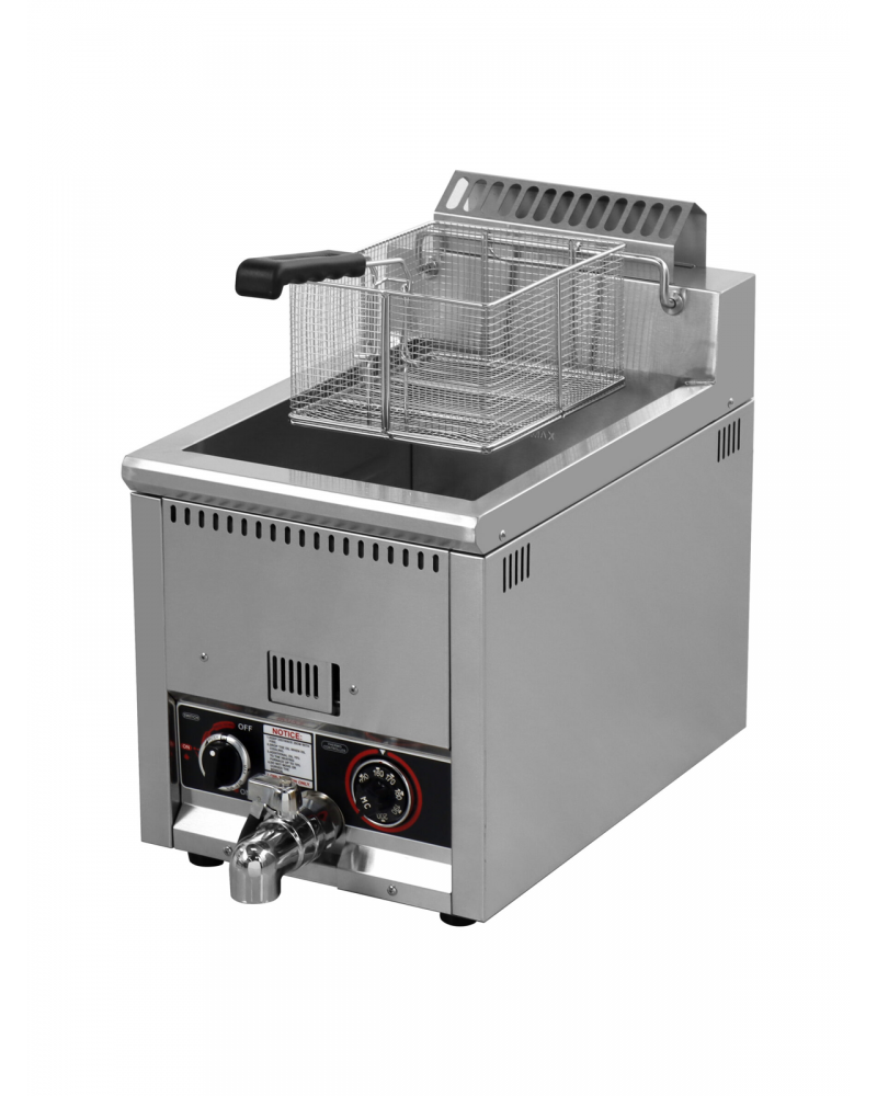 12 litre commercial LPG gas fryer stainless steel single tank deep fryer