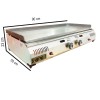 2 Burner Commercial Table-top Griddle 90 CM GAS Smooth Surface Hot Plate Gas Griddle