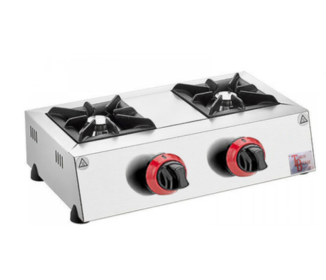 2 Burner GAS Boiling Top Table Top Range Cooker For Restaurants Cafe Takeaway Catering Vans