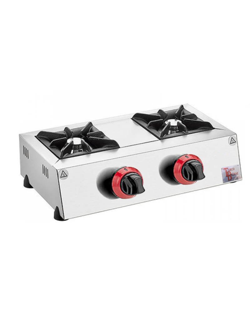 Fornello da tavolo a 2 fuochi a GAS per furgoni da asporto da asporto di ristoranti 2 Burner GAS Boiling Top Table Top Range Cooker For Restaurants Cafe Takeaway Catering Vans