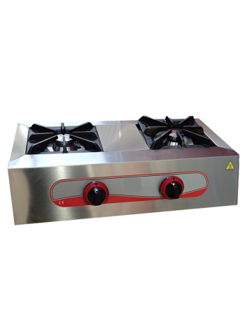 Fornello da tavolo a 2 fuochi a GAS per furgoni da asporto da asporto di ristoranti 2 Burner GAS Boiling Top Table Top Range Cooker For Restaurants Cafe Takeaway Catering Vans