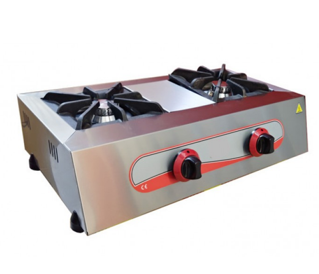 2 Burner GAS Table Top Range Cooker For Restaurants Cafe Takeaway Catering Vans