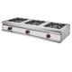 3 Burner Gas Boiling Top Countertop Hot Plate - 44,000 Btu Commercial Counter Top Range Wok With Shorter Legs