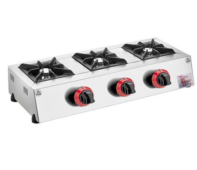 3 Burner GAS Boiler Top Table Top Range Cooker For Restaurants Cafe Takeaway Catering Vans