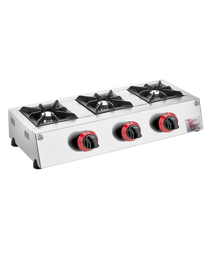 3 Burner GAS Boiler Top Table Top Range Cooker For Restaurants Cafe Takeaway Catering Vans