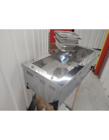 3 Pot/Pan LPG GAS Table/Counter-top WET Bain Marie