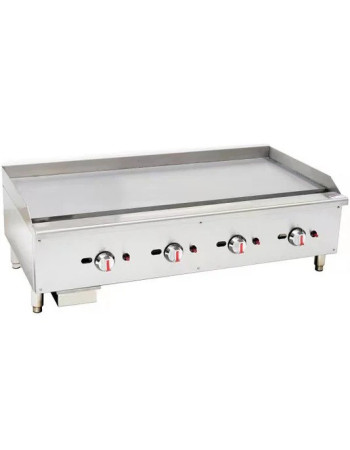 Turcobazaar Commercial Gas Countertop Griddle 4 Burner  – CE Certified, Stainless Steel, LPG / LNG Propane Griddle