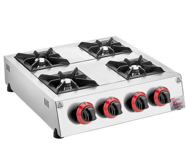 4 Burner GAS Boiler Top Table Top Range Cooker For Restaurants Cafe Takeaway Catering Vans