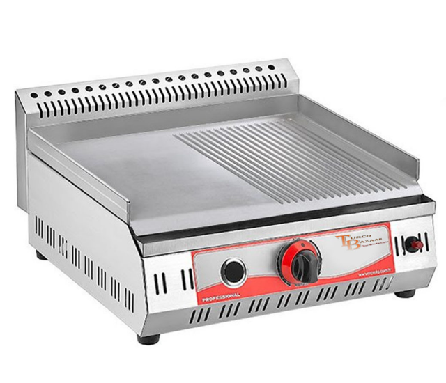 Commercial Table-top Griddle 50 CM GAS Smooth Half Ribbed Surface Hot Plate Griddle