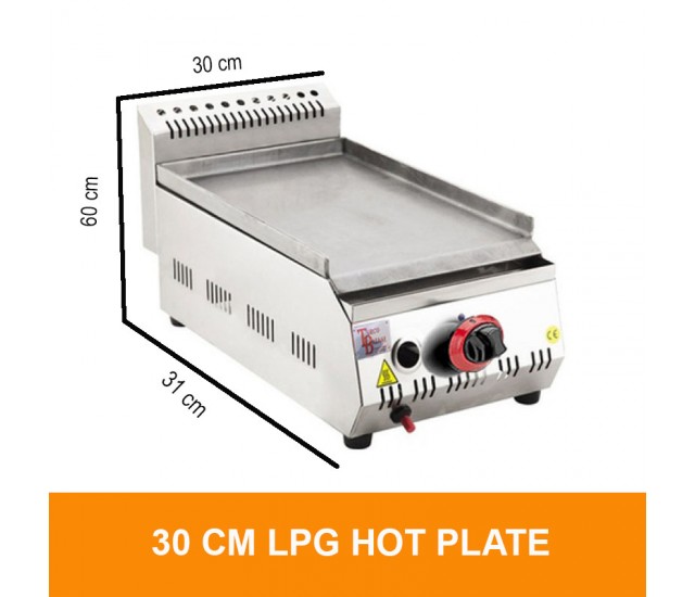 Single Pahse 30 Cm Electric Griddle Smooth Surface Hot Plate