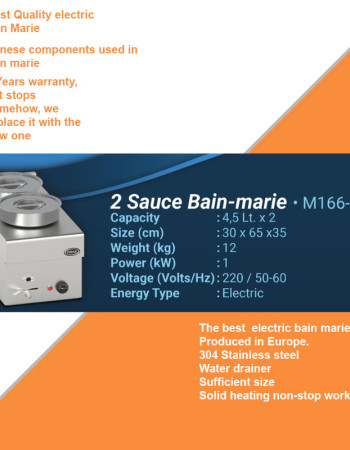 2 Pot/Pan Electric Table/Counter-top WET Bain Marie 2 Pot/Pan Electric Table/Counter-top WET Bain Marie