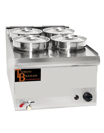 4 Pot/Pan Electric Table/Counter-top WET Bain Marie