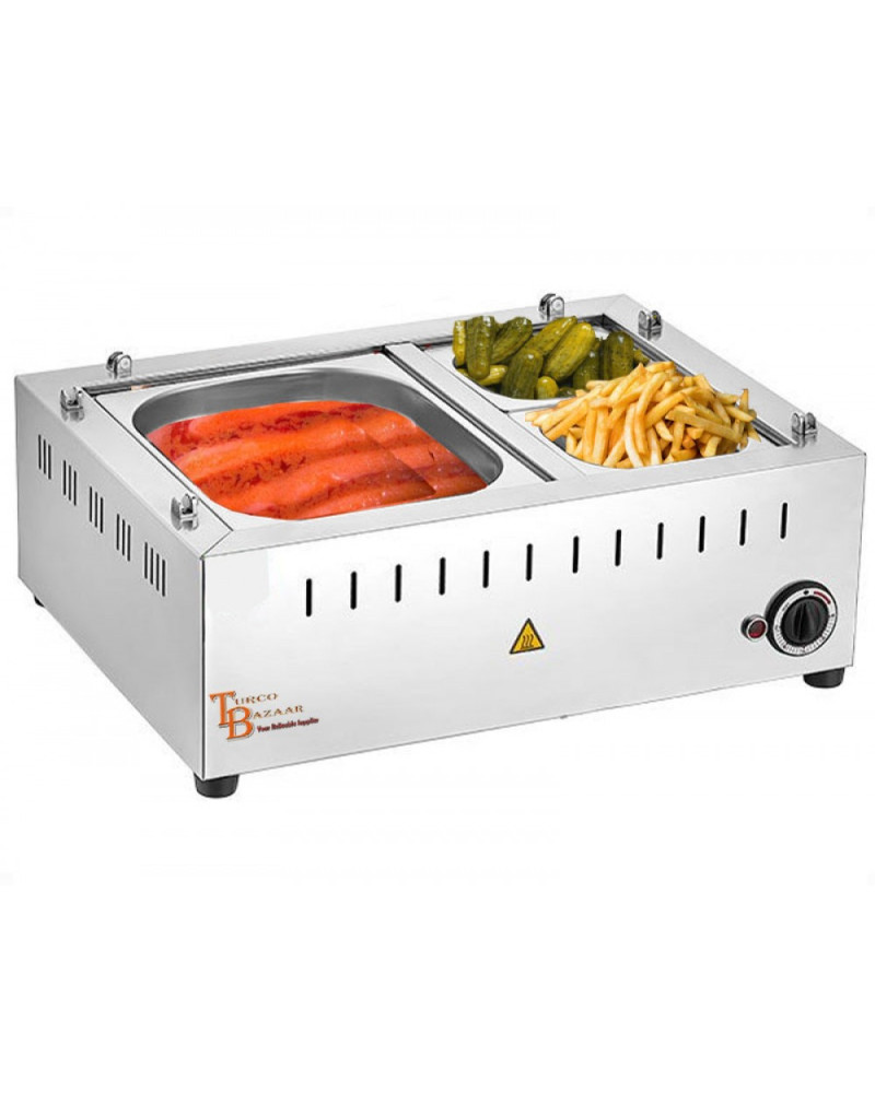Commercial Hot Dog Steamer With Sauce Pan