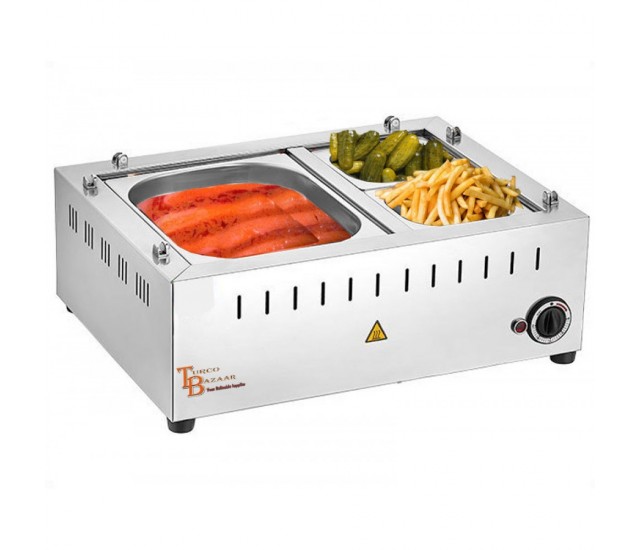 Commercial Hot Dog Steamer With Sauce Pan