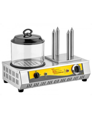 Hot Dog Machine Stainless Steel 4 Sticks Sausage Bun Warmer Hotdog Steamer