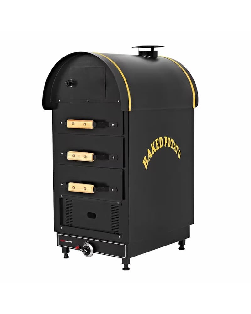 Commercial Gas Jacket Potato & Kumpir Oven  4.9kW  NG/LPG  3645 Potatoes/Hour  3 Drawers  1200mm Height