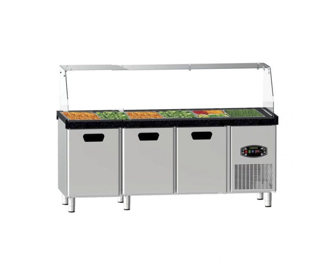 Saladette Counter 3 Door Refrigerated Gastronorm