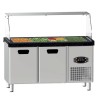 TURCO 2-Door Saladette Counter – 255L Refrigerated GN Prep Station with Granite Top Option
