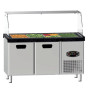 TURCO 2-Door Saladette Counter – 255L Refrigerated GN Prep Station with Granite Top Option