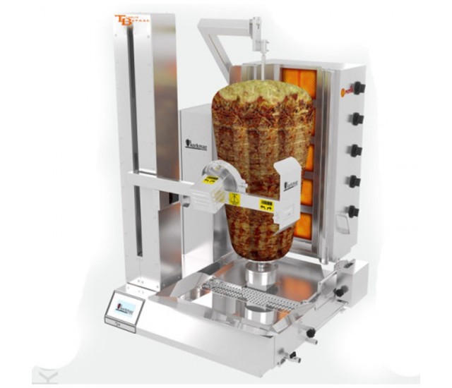 TURCOBAZAAR Shawarma Robot Machine Automatic Doner Robot Automatic Shawarma Cutting Machine 5 Stove