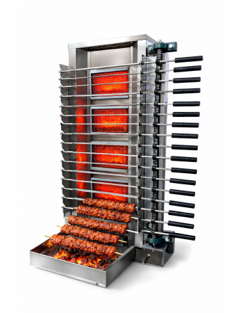 TURCO-PIMAK M077-4AK Premium Stainless Steel Shawarma Grill | Commercial Doner Kebab Machine