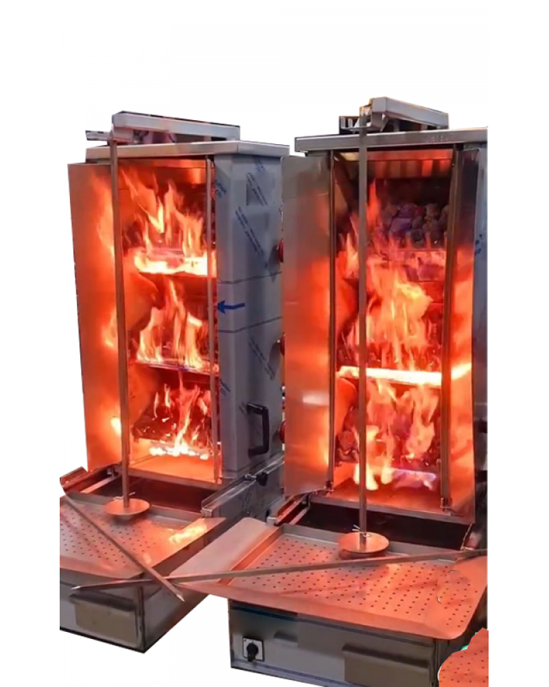 M077-K4 Charcoal Heated Shawarma Machine