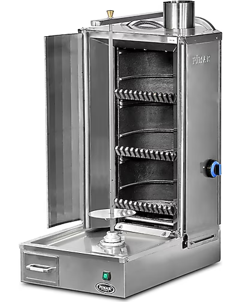 Turco M077-K3 3-Burner Charcoal Shawarma Grill | Heavy-Duty Doner Kebab Machine