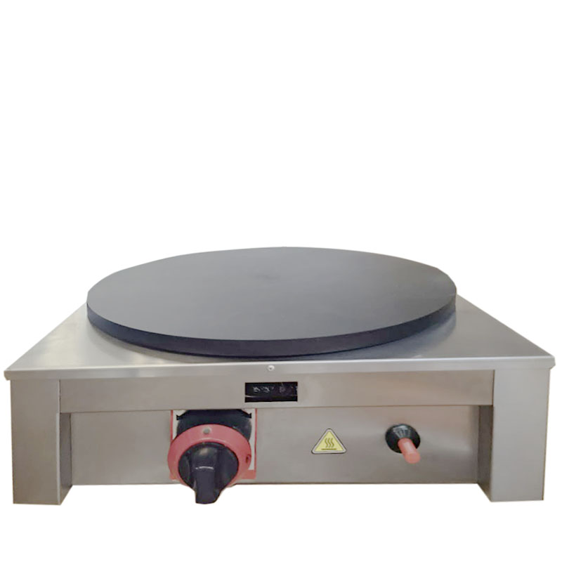 40cm Nonstick Pancake & Crepe Maker - Stainless Steel With Teflon Plate, Gas Powered, For Home Or Commercial Use