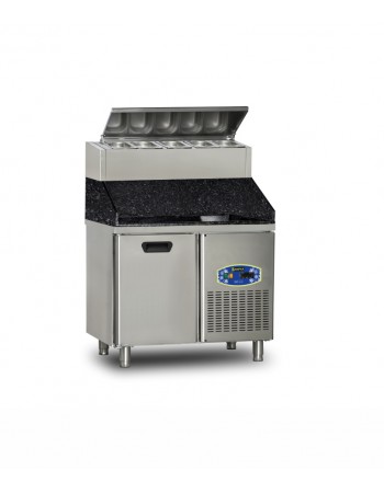 TURCO Single Door Pizza Preparation Refrigerator 100cm Commercial Stainless Steel