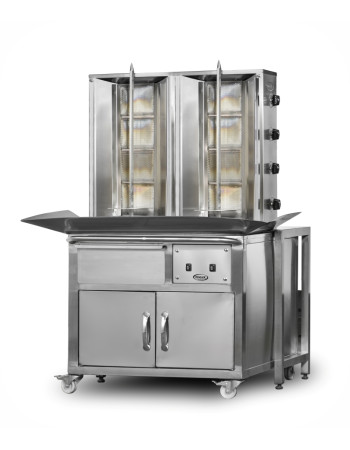 DO1/M077-X4+4 Shawarma Machine at Trolley DO1/M077-X4+4 Shawarma Machine at Trolley