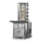 Commercial Shawarma Machine 5 Burner with Trolley | Doner Kebab Grill & Meat Slicer