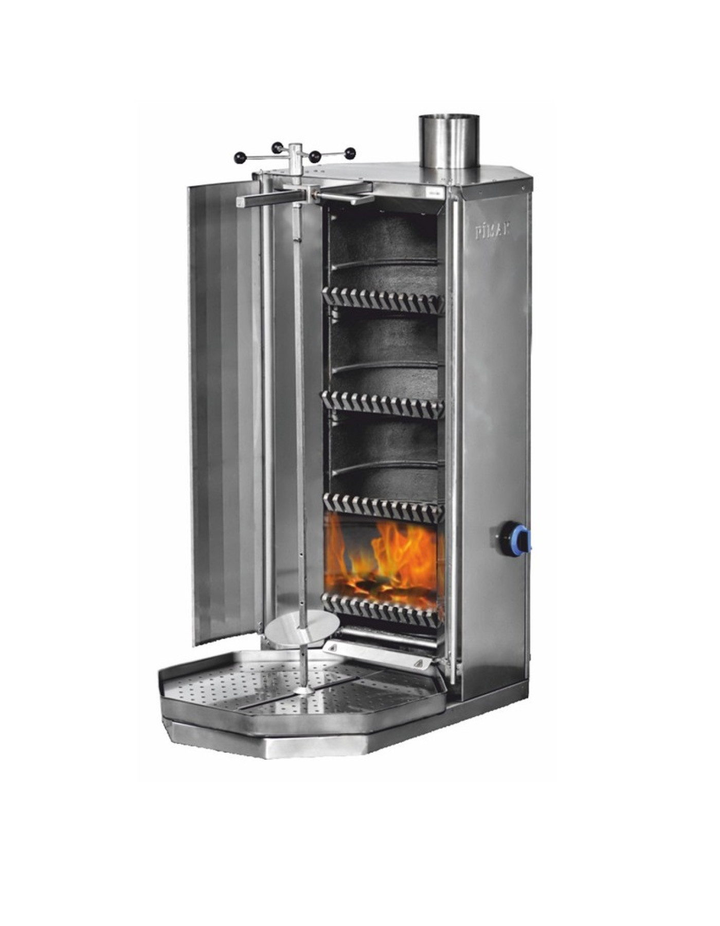 M077-K4 Charcoal Heated Shawarma Machine