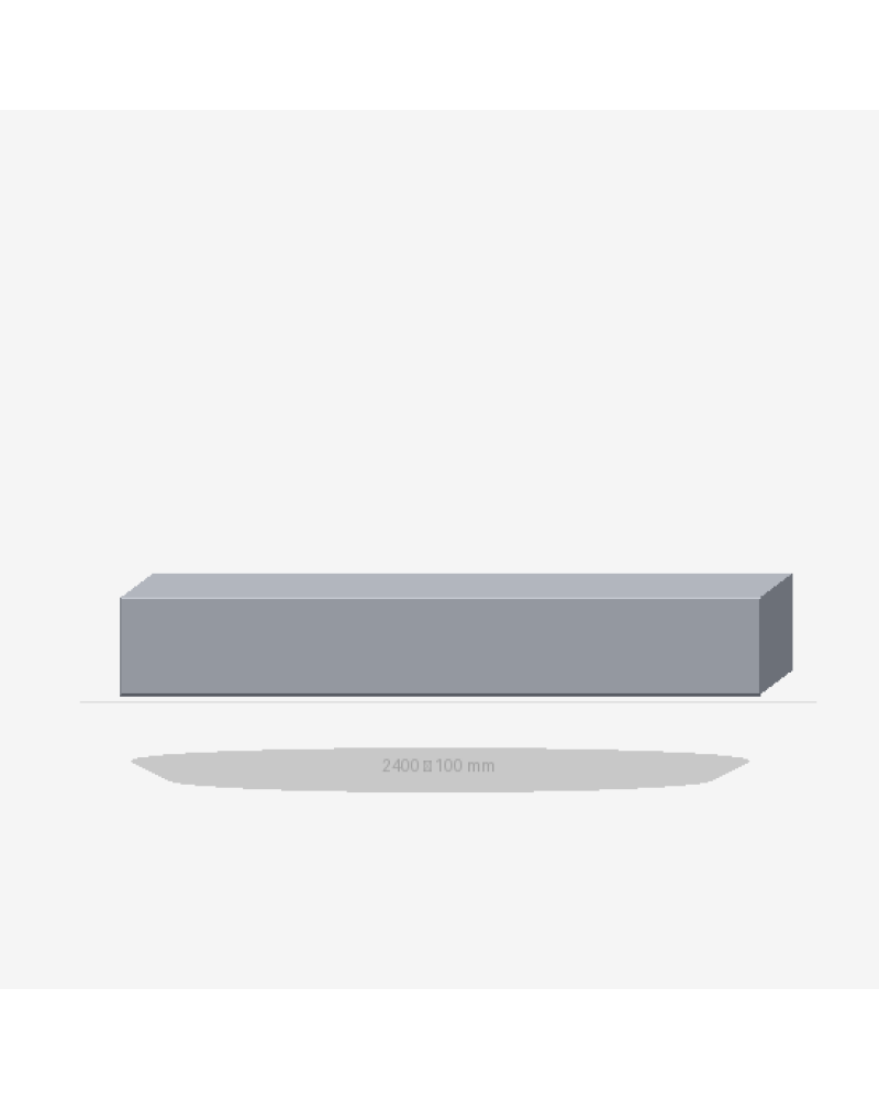 Floor plinth 2400*100 GRAY HG