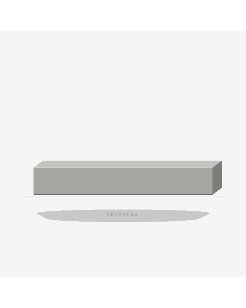 Floor plinth 2400*100 GRAY MAT