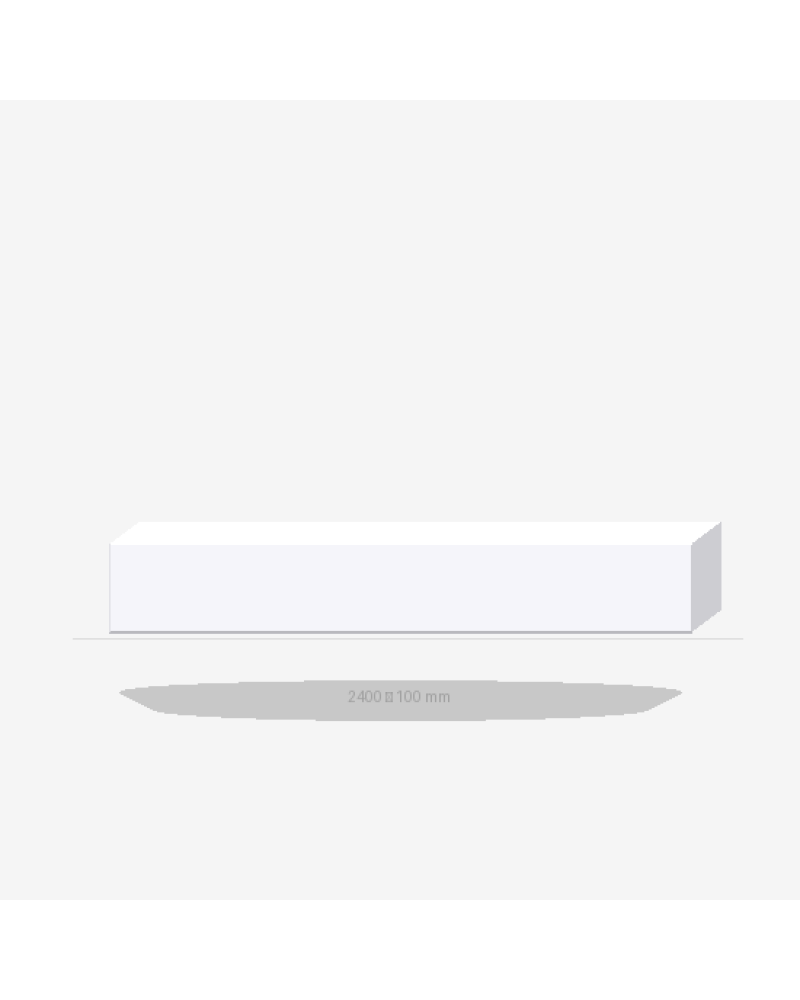 Floor plinth 2400*100 WHITE HG