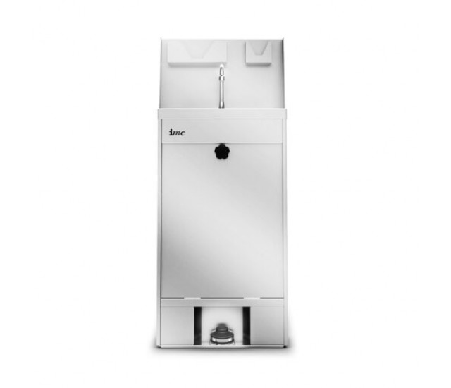 F63/503 - IMC IMClean Mobile Hand Wash Station without Heater - inc. S/back, Soap & Paper Towel Holder - W 520 mm