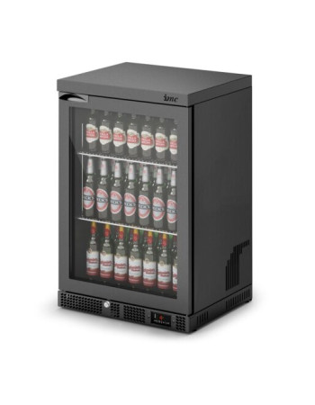 F77/150/B - IMC Mistral M60 Bottle Cooler [Front Load] - Glass Door - Black Painted Frame - H 900 mm - W 600 mm - 0.225 kW