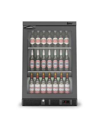 F77/150/B - IMC Mistral M60 Bottle Cooler [Front Load] - Glass Door - Black Painted Frame - H 900 mm - W 600 mm - 0.225 kW