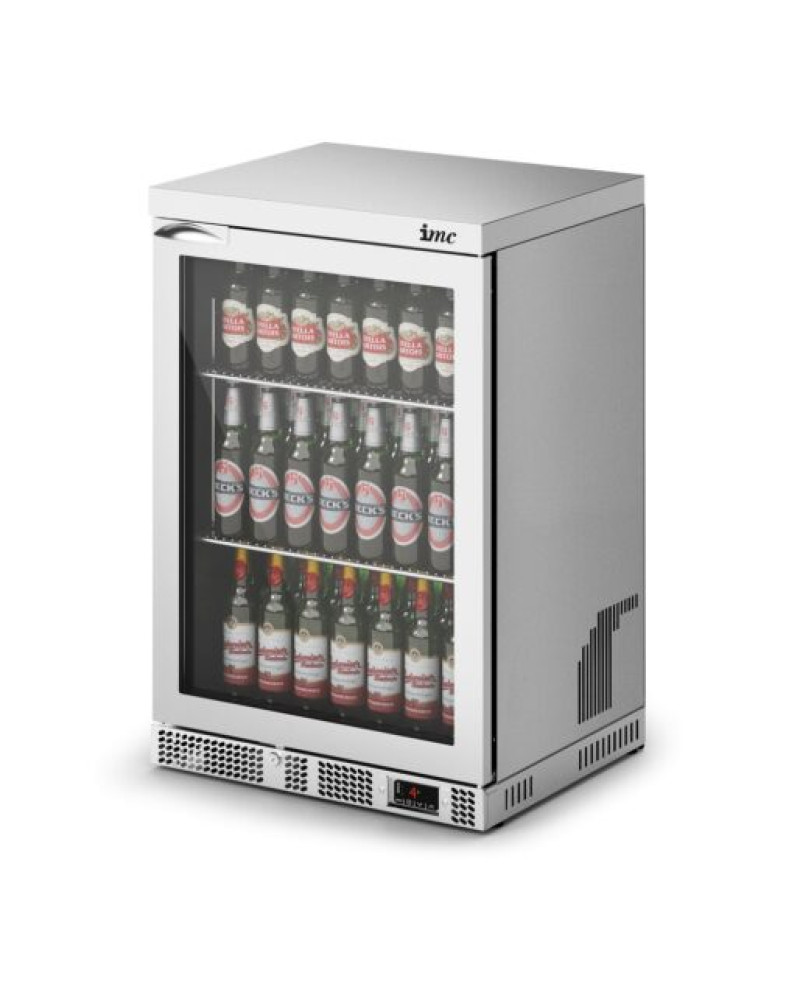 F77/150 - IMC Mistral M60 Bottle Cooler [Front Load] - Glass Door - Stainless Steel Frame - H 900 mm - W 600 mm - 0.225 kW