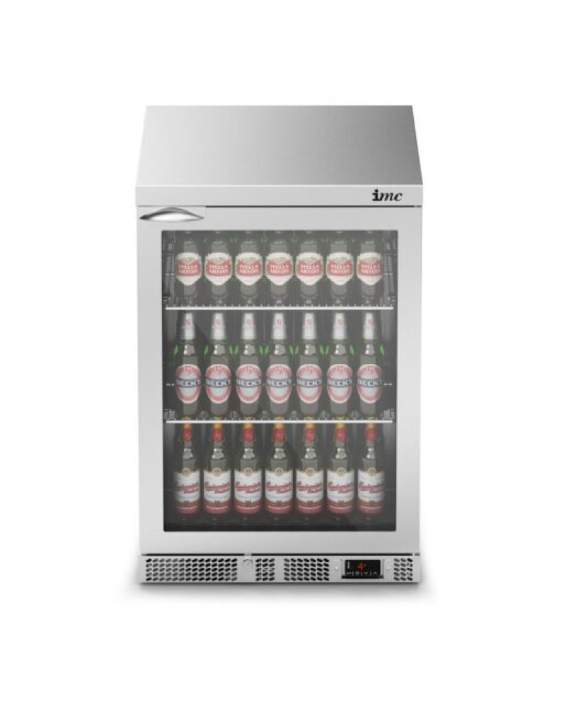 F77/150 - IMC Mistral M60 Bottle Cooler [Front Load] - Glass Door - Stainless Steel Frame - H 900 mm - W 600 mm - 0.225 kW