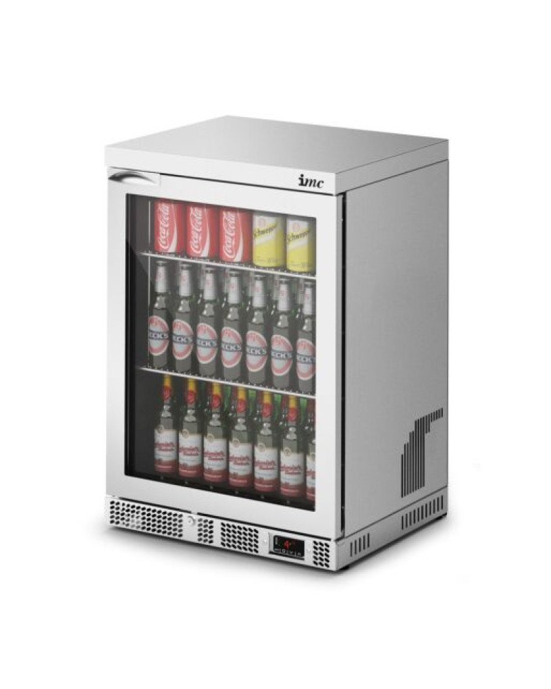 F77/151 - IMC Mistral M60 Bottle Cooler [Front Load] - Glass Door - Stainless Steel Frame - H 850 mm - W 600 mm - 0.225 kW