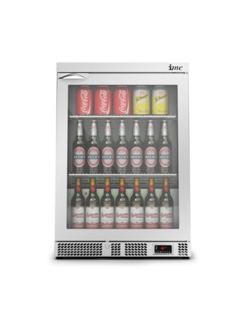 F77/151 - IMC Mistral M60 Bottle Cooler [Front Load] - Glass Door - Stainless Steel Frame - H 850 mm - W 600 mm - 0.225 kW