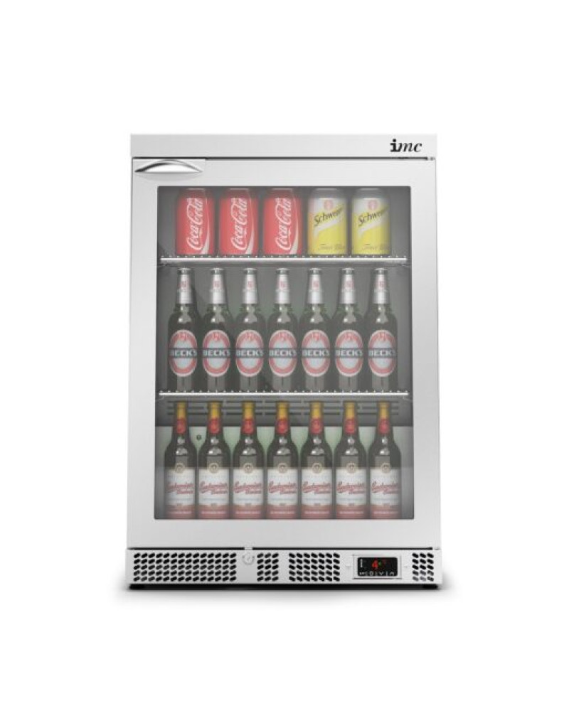 F77/151 - IMC Mistral M60 Bottle Cooler [Front Load] - Glass Door - Stainless Steel Frame - H 850 mm - W 600 mm - 0.225 kW