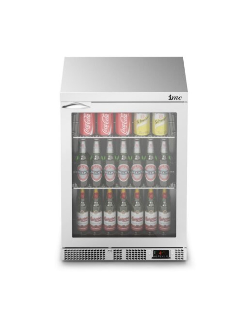 F77/151 - IMC Mistral M60 Bottle Cooler [Front Load] - Glass Door - Stainless Steel Frame - H 850 mm - W 600 mm - 0.225 kW