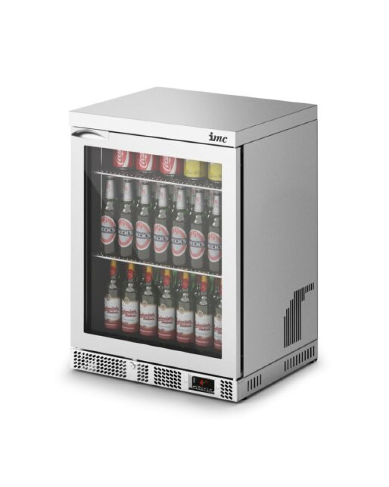 F77/152 - IMC Mistral M60 Bottle Cooler [Front Load] - Glass Door - Stainless Steel Frame - H 800 mm - W 600 mm - 0.225 kW