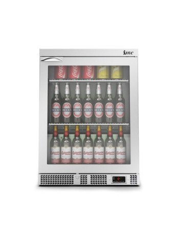 F77/152 - IMC Mistral M60 Bottle Cooler [Front Load] - Glass Door - Stainless Steel Frame - H 800 mm - W 600 mm - 0.225 kW